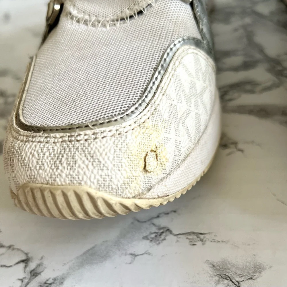 Michael Michael Kors Liv Bubble Trainer Sneakers Metallic 9.5 Fashion Logo